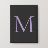 Minimalistische Initiaal letter Monogram Modern Button (Voorkant)