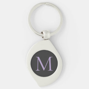 Minimalistische Initiaal letter Monogram Modern Sleutelhanger