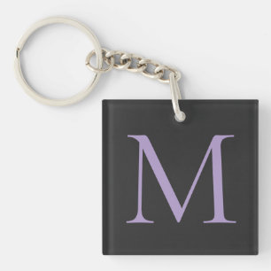 Minimalistische Initiaal letter Monogram Modern Sleutelhanger