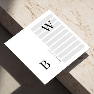Minimalistische Initialen bruiloft servetten acc