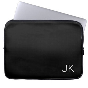 minimalistische initialen naam laptop sleeve