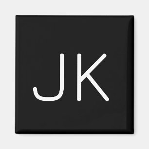  minimalistische initialen naam magneet
