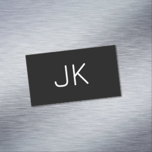 minimalistische initialen naam magnetisch visitekaartje