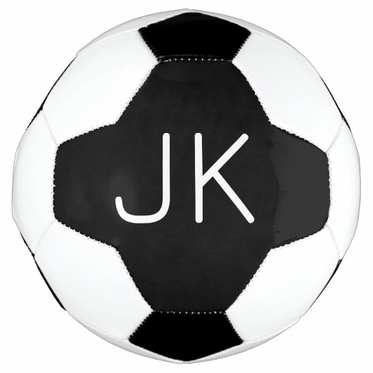  minimalistische initialen naam voetbal (Voorkant)