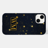 Minimalistische Initialen voor Sterrennacht Sky Case-Mate iPhone Case (Achterkant (horizontaal))
