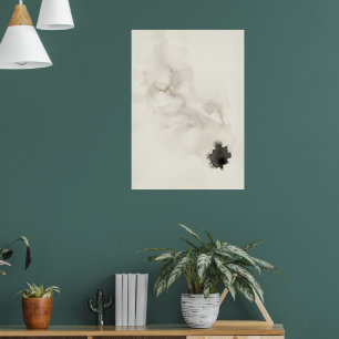 Minimalistische inktmarkering Abstract Poster   Ja