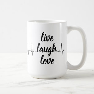 Minimalistische inspirerend hartslag koffiemok