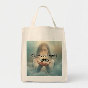 Minimalistische inspirerende canvas tas