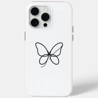 Minimalistische iPhone-hoes met vlinder in één lij iPhone 15 Pro Max Hoesje