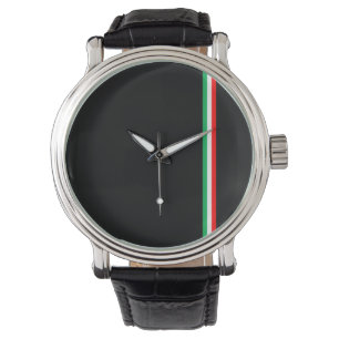 Minimalistische Italiaanse vlag Horloge