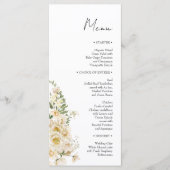 Minimalistische Ivoor Bliss Bruiloft Menu (Voorkant)