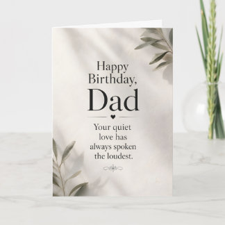 Minimalistische Ivoor Botanische Verjaardagsontwer Kaart