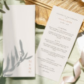 Minimalistische Ivoor Koper Script Trouw Menu