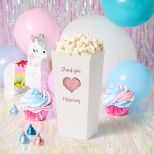 Minimalistische Ivoren Hart Quinceañera Favor Doos Bedankdoosjes