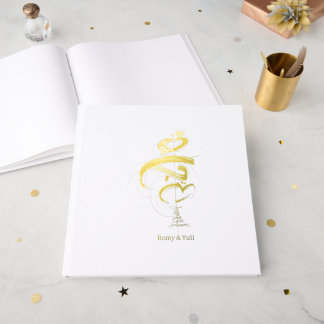 Minimalistische Japandi Trouwuitnodiging MAHABAH l Gastenboek