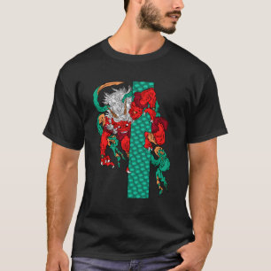 Minimalistische Japanse Demon Art Oni Ogre Devil M T-shirt