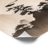 Minimalistische Japanse kustlijn Perfect Poster (Hoek)