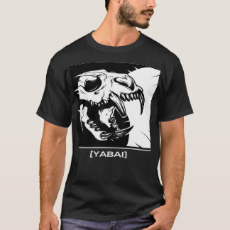 Minimalistische japanse lange mouw T Shirt kat sch