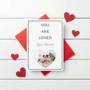 Minimalistische Je Wordt Geliefd Valentijn Fotokaa Feestdagenkaart
