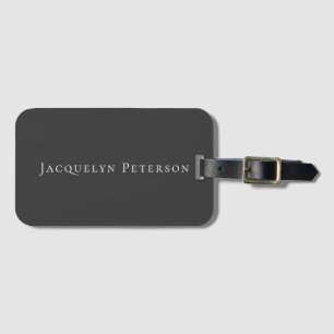 Minimalistische Jet Black Eenvoudige Elegante Mode Bagagelabel