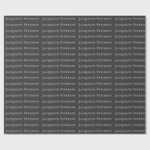 Minimalistische Jet Black Eenvoudige Elegante Mode Cadeaupapier