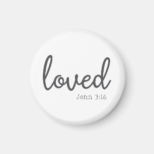 Minimalistische John 3:16 liefde Magneet