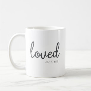 Minimalistische John 3:16 loved Koffiemok