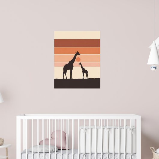 Minimalistische Jungle Giraffe Kunst Poster (Kinderkamer 2)