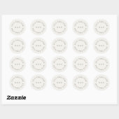 Minimalistische ‘Just Engaged’ Sticker | Warm Wit (Vel)
