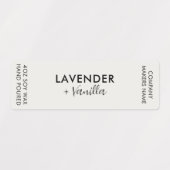 Minimalistische Kaarsenkruik Dunne verticale label (Design 1)