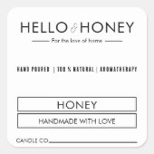 Minimalistische kaarsenlabel Sticker | Custom Mode (Voorkant)