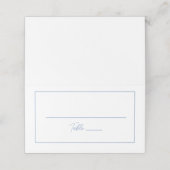 Minimalistische Kaart met blauw escorte (Buitenkant ongevouwen)