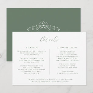 Minimalistische Kaart met details over groene brui