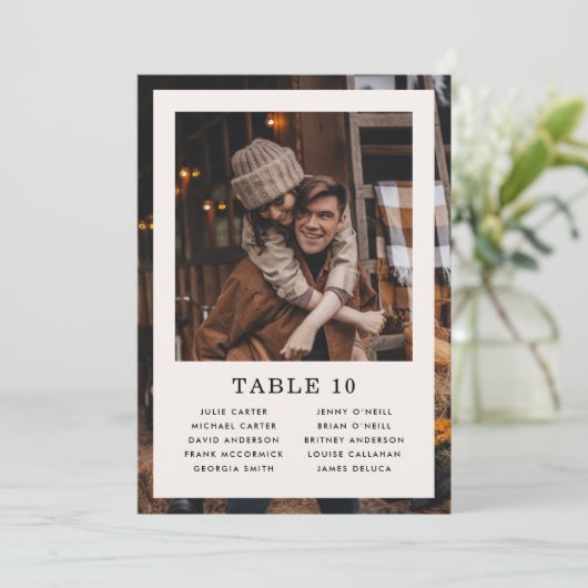 Minimalistische Kaart met een crème-weddenschapska (Staand voorkant)