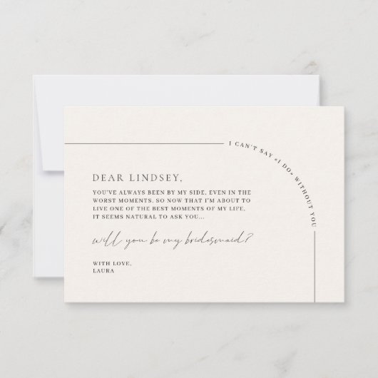 Minimalistische Kaart van de Elegant Arch Bridesma (Voorkant)