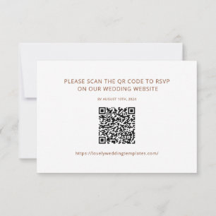 Minimalistische Kaart van de RSVP QR-code voor het Notitiekaartje