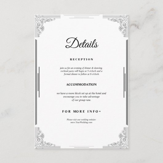 Minimalistische Kaart voor bruiloft (Voorkant)