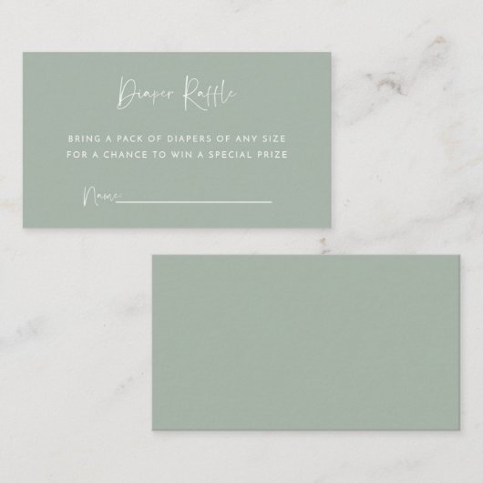 Minimalistische Kaart voor groene tapervoer met li (Voorkant / Achterkant)