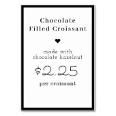 Minimalistische Kaart voor moderne voedselbenaming (Voorkant)