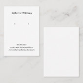 Minimalistische Kaart voor witte oorring Visitekaartje (Voorkant / Achterkant)
