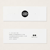 Minimalistische Kaart voor witte sieraden (Voorkant /achterkant)