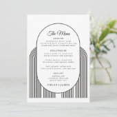 Minimalistische Kaarten in het huwelijksmenu (Staand voorkant)