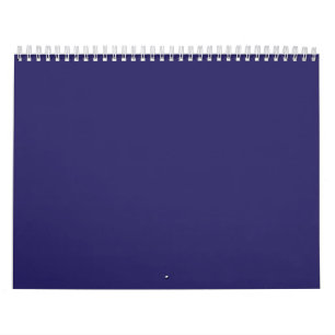 Minimalistische Kalender Marineblauw Plan met
