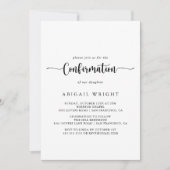 Minimalistische kalligrafie bevestiging kaart (Voorkant)