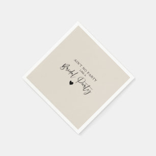 Minimalistische kalligrafie bruidsfeest servet