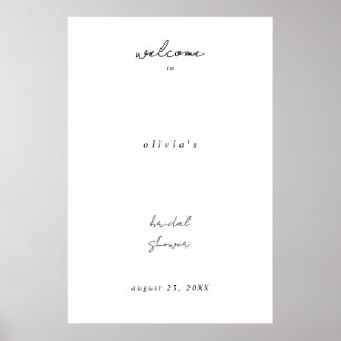 Minimalistische kalligrafie Bruidsfeest Welkom Poster