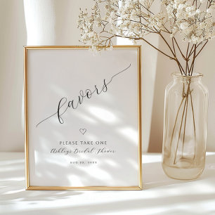Minimalistische kalligrafie geeft de voorkeur aan poster