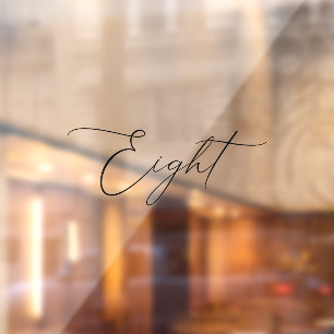 Minimalistische kalligrafie tafel acht tabel numme raamsticker