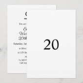 Minimalistische kalligrafie tekst kaart (Voorkant / Achterkant)