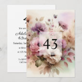 Minimalistische kalligrafie tekst verjaardagsfeest kaart (Voorkant / Achterkant)